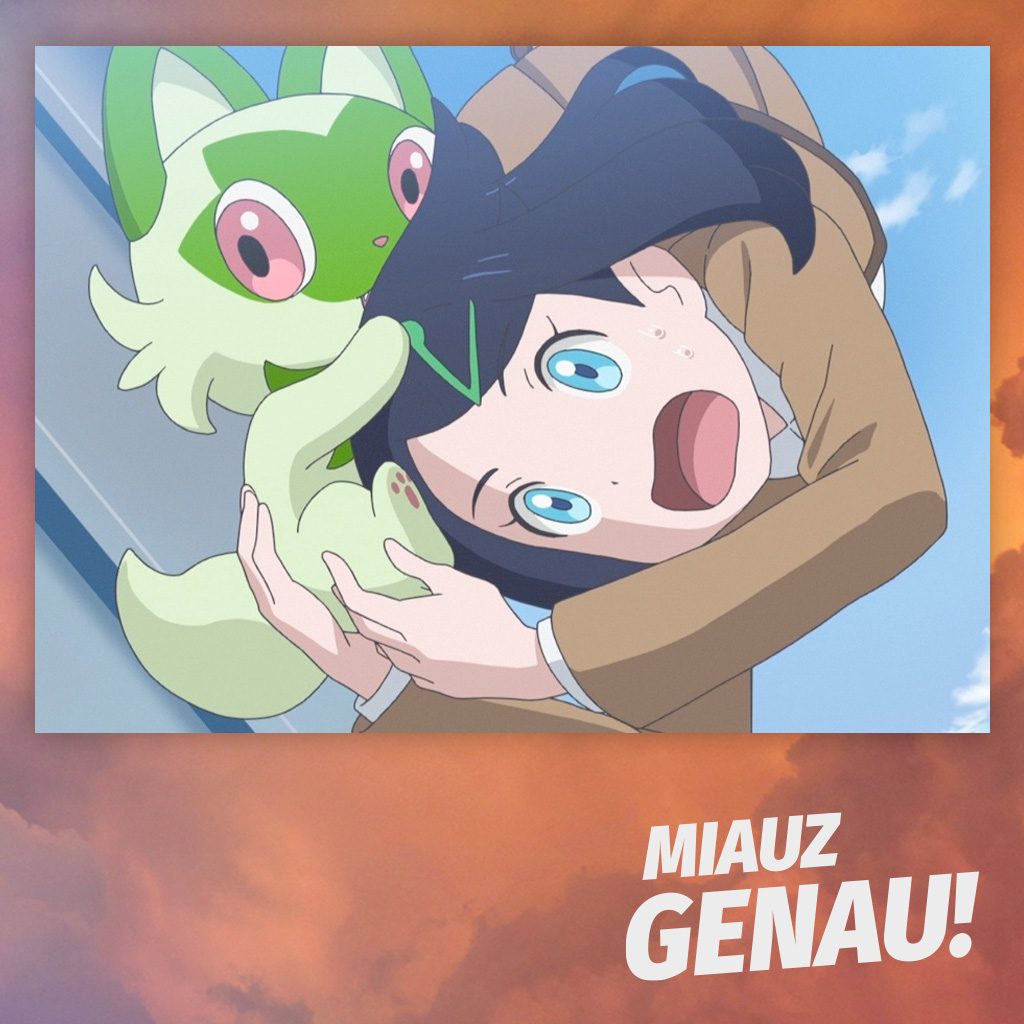 Liko und Felori fallen in der ersten Folge von Pokémon Horizonte vom Dach