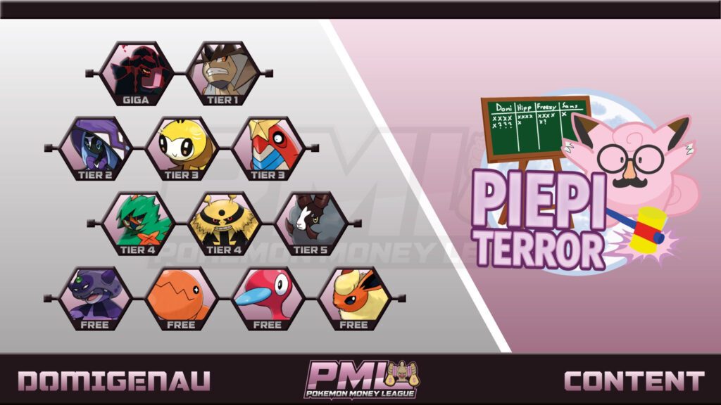 Pokemon Money League Kader, Piepi Terror