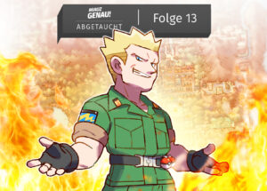 Major Bob in Flammen vor einer Kanto-Karte – Podcast-Folge zur Theorie: „Gab es den Pokémon-Krieg in Kanto wirklich?“